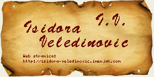 Isidora Veledinović vizit kartica